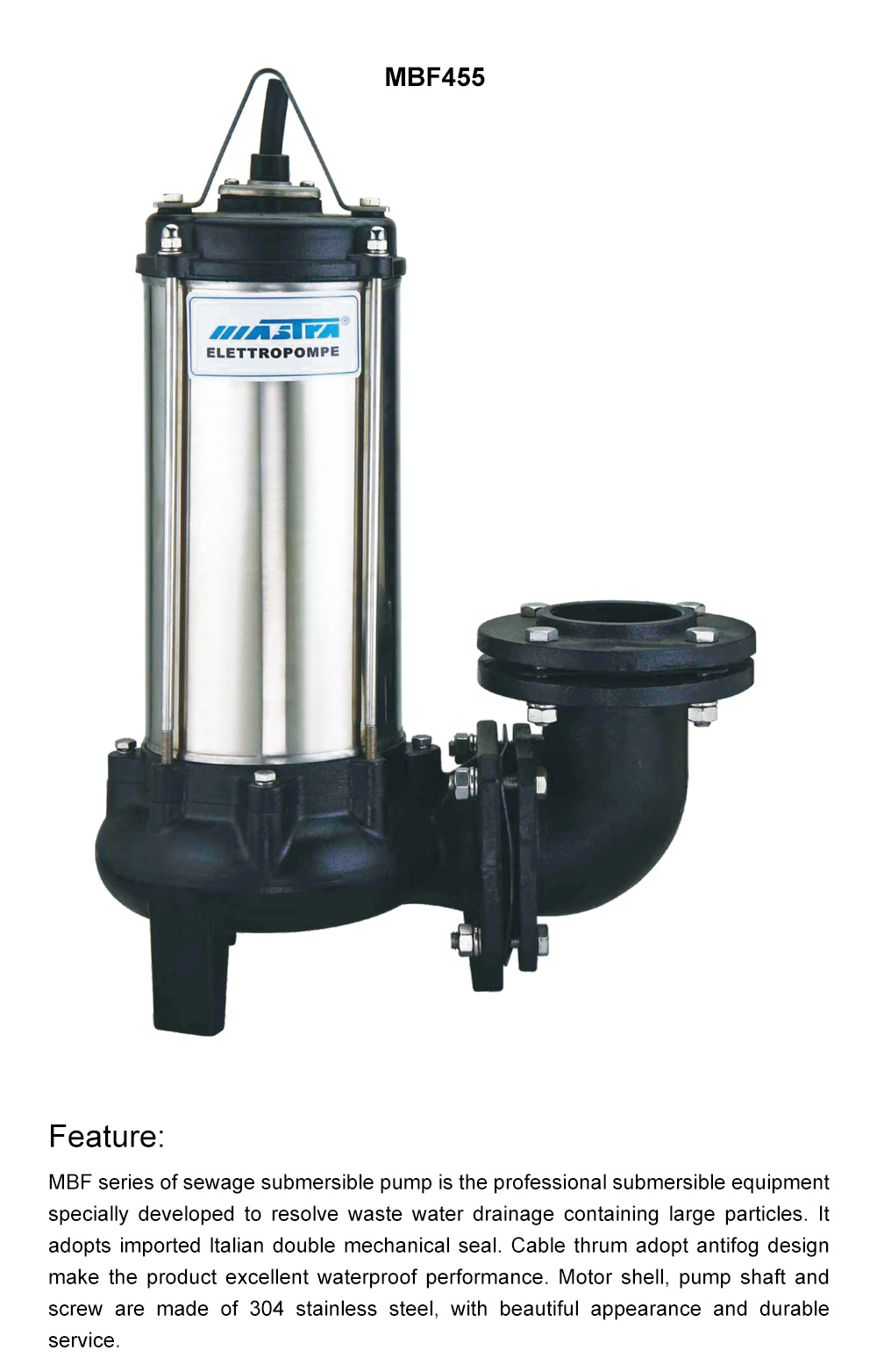 Погружной канализационный насос MBF - Купить Погружной насос для ...